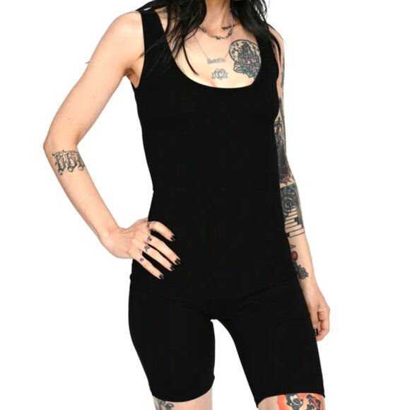 Foxblood Biker Short Signature Catsuit Black Small - Picture 2 of 6